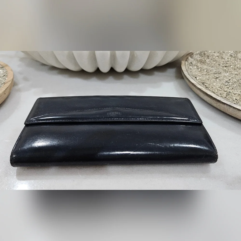 Loewe Blue Black Leather Wallet